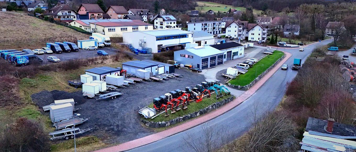 Der Mietpark p2w in Gladenbach aus der Luft